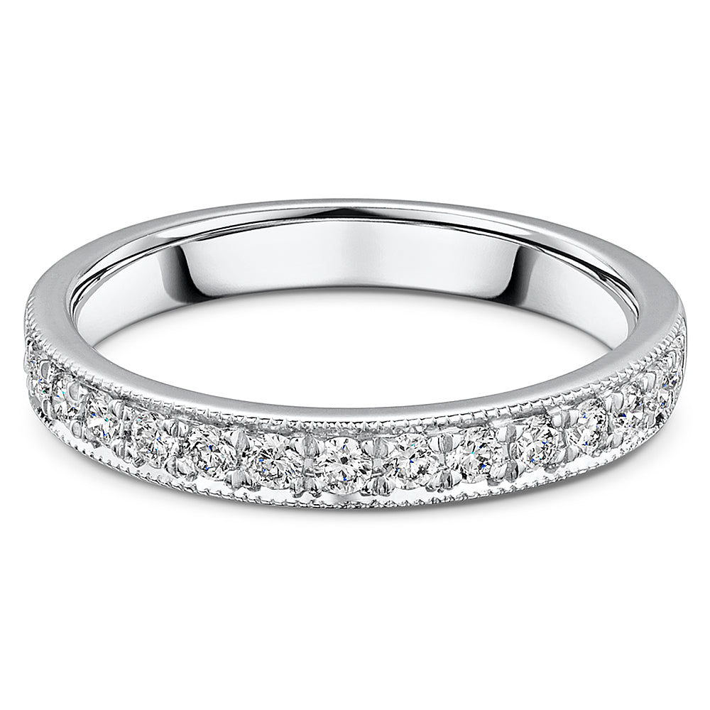 9ct White Gold Grain Set Diamond Eternity Ring 0.33cts