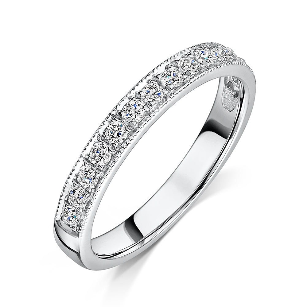 Platinum Grain Set Diamond Eternity Ring 0.33cts