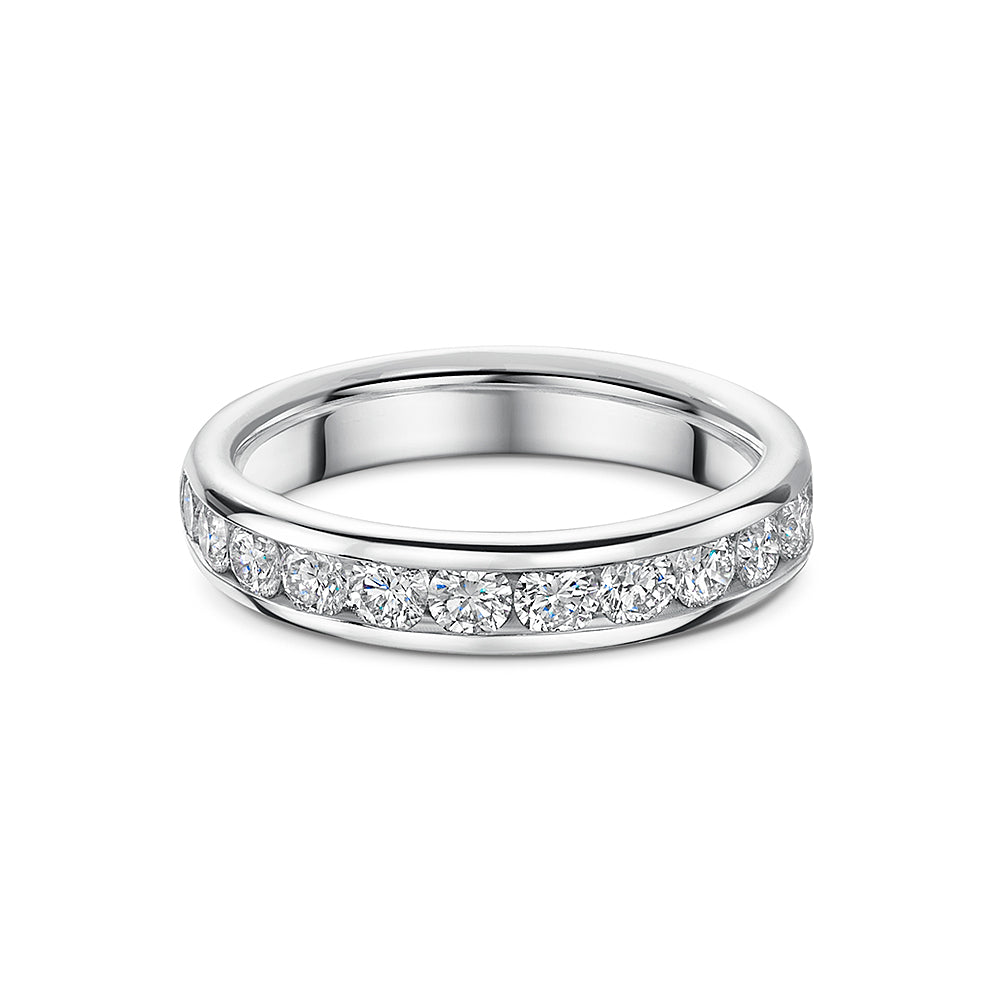 Platinum Channel Set Diamond Eternity Ring 1.00ct