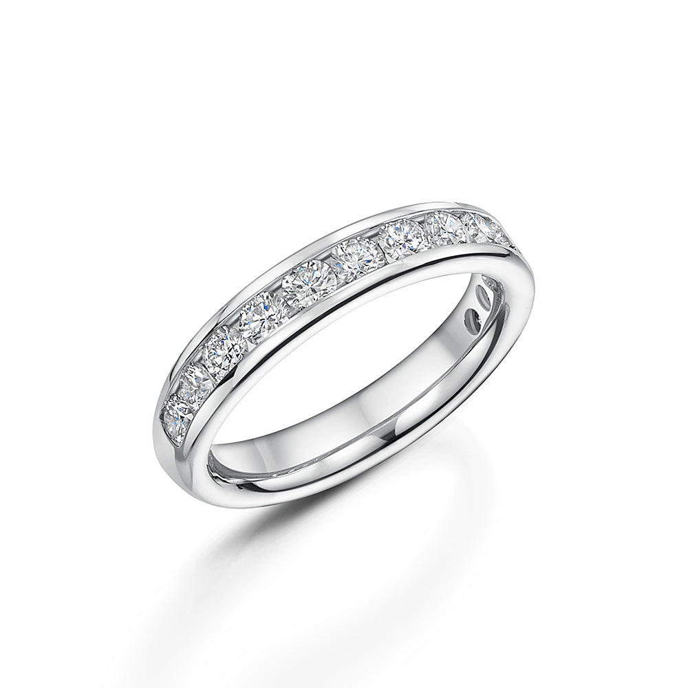 Platinum Channel Set Diamond Eternity Ring 1.00ct