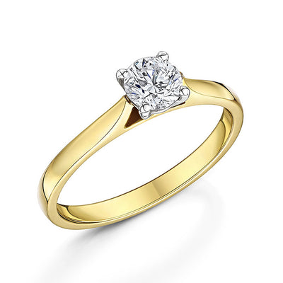 9ct Yellow Gold Diamond solitaire 0.50cts