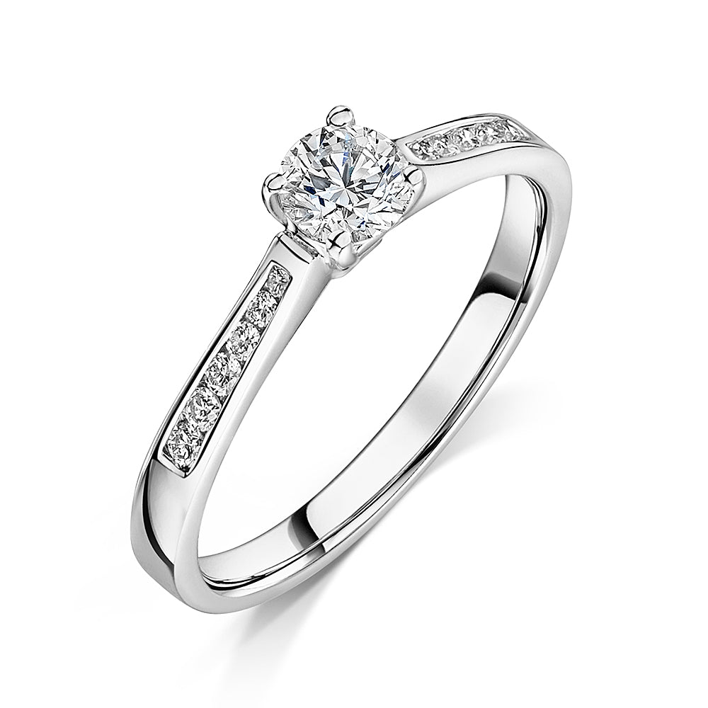 Brilliant Cut Diamond Solitaire Engagement Ring 0.33cts