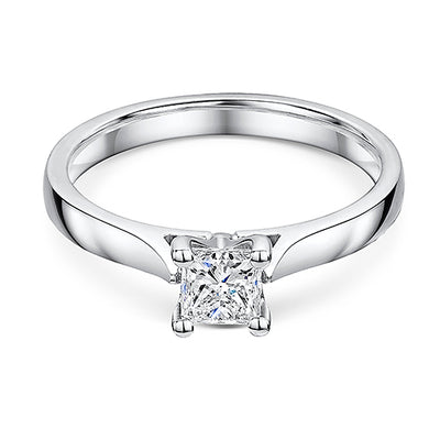 Princess Cut Diamond Solitaire Engagement Ring 0.50cts