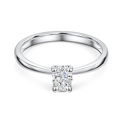 Oval Cut Diamond Solitaire Engagement Ring 0.50cts