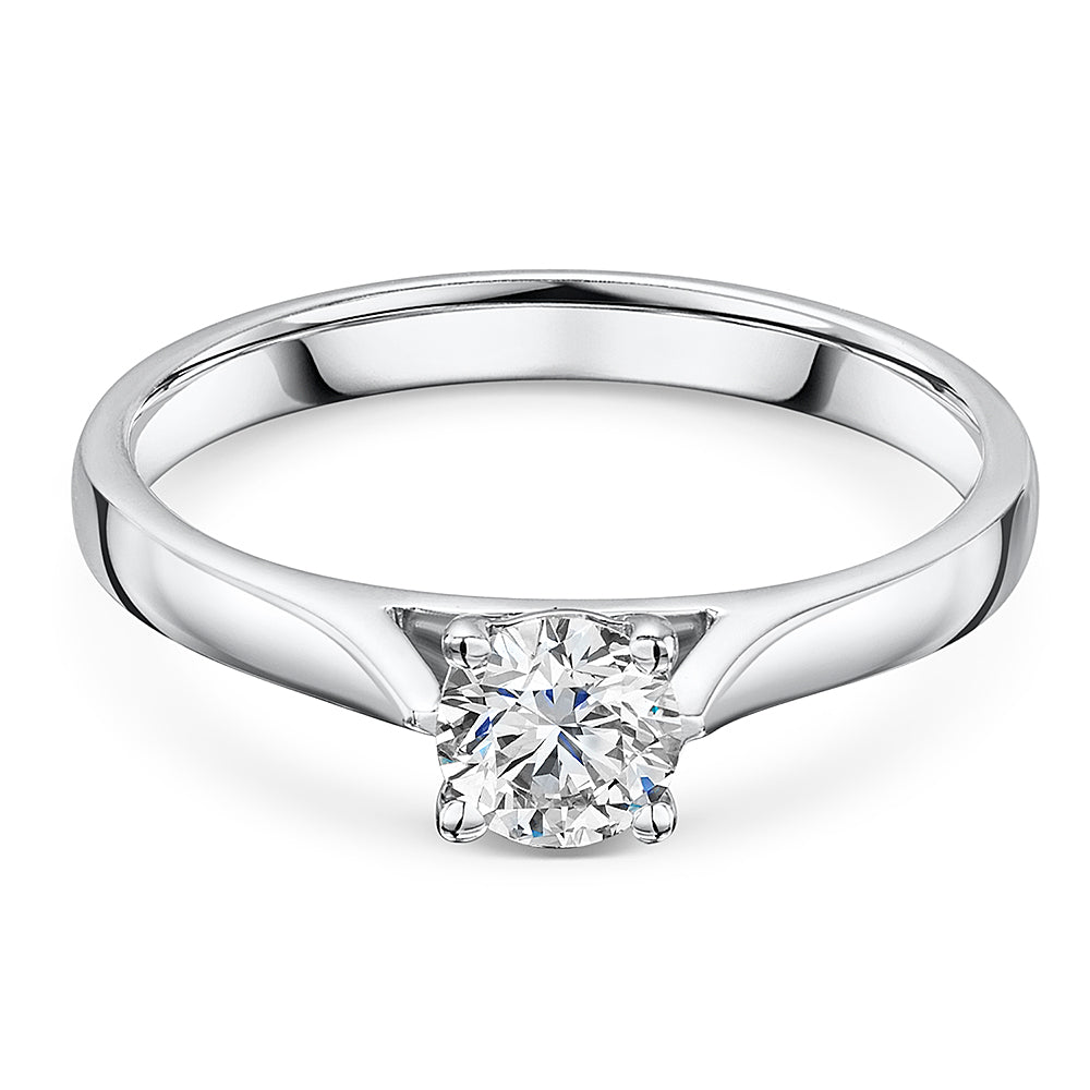 Brilliant Cut Diamond Solitaire Engagement Ring 0.41cts