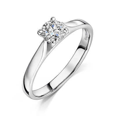 Brilliant Cut Diamond Solitaire Engagement Ring 0.41cts