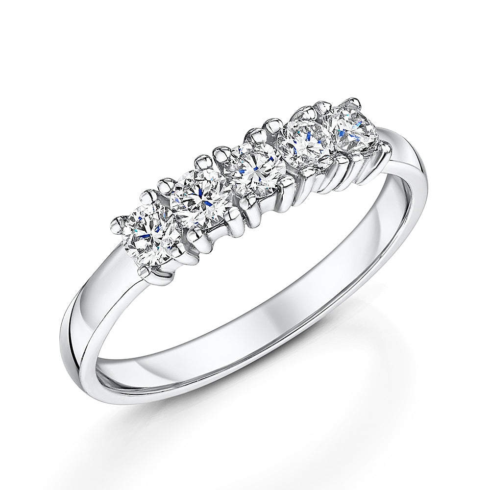 Diamond 5 Stone Eternity Ring 0.33cts