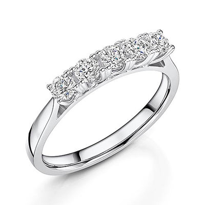 18ct White Gold Brilliant Cut Diamond Eternity Ring 0.55cts