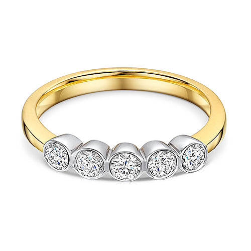 Brilliant Cut Rub Over Diamond Eternity Ring 0.40cts