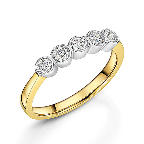 Brilliant Cut Rub Over Diamond Eternity Ring 0.40cts