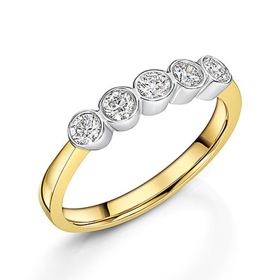 Brilliant Cut Rub Over Diamond Eternity Ring 0.40cts