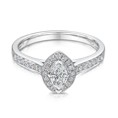 Marquise Halo Style Diamond Ring 0.67cts