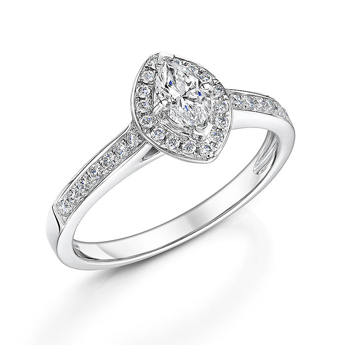 Marquise Halo Style Diamond Ring 0.67cts