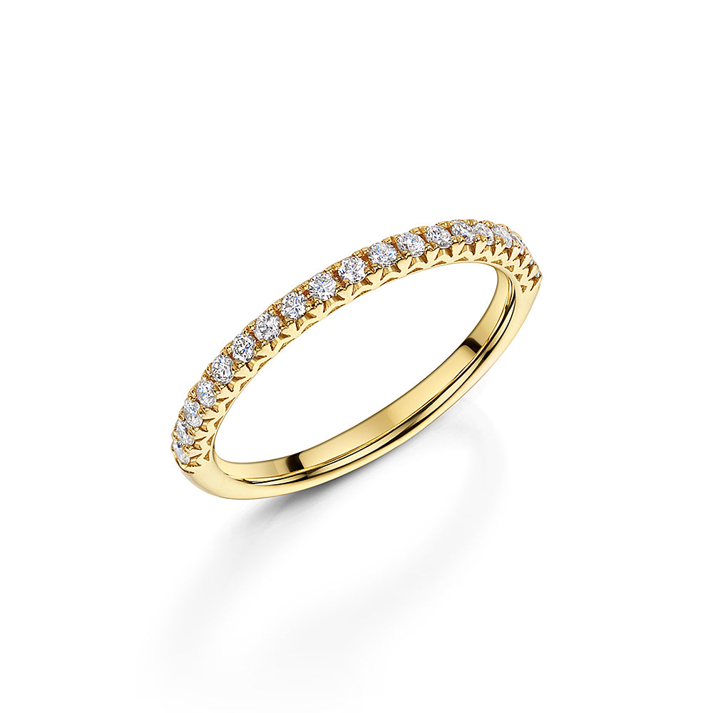 18ct Yellow Gold Claw Set Diamond Eternity Ring 0.25cts