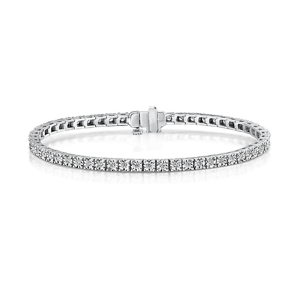 Brilliant Cut White Gold Diamond Bracelet 1.00cts