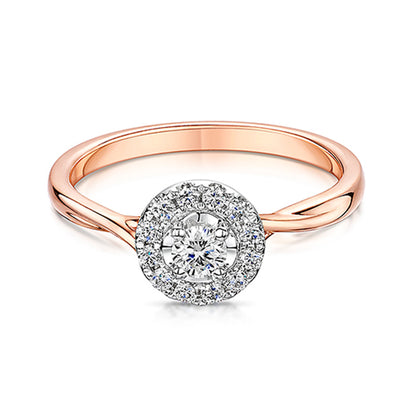 Rose gold diamond engagement ring