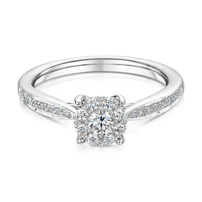 Brilliant Cut Diamond Halo Ring