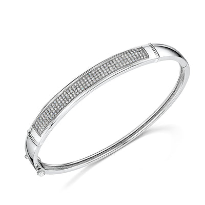 White Gold Diamond Bangle 0.60cts