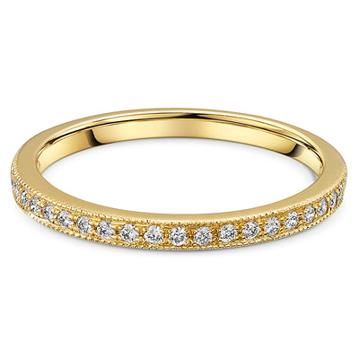 9ct Yellow Gold Grain Set Diamond Eternity Ring 0.15cts