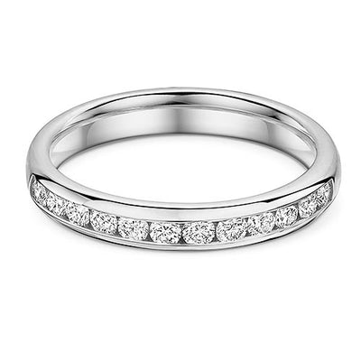 Platinum Channel Set Diamond Eternity Ring 0.50ct