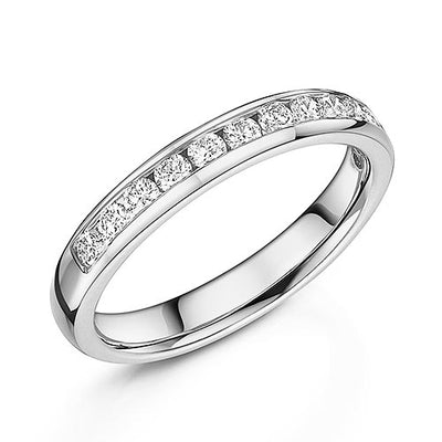 Platinum Channel Set Diamond Eternity Ring 0.50ct