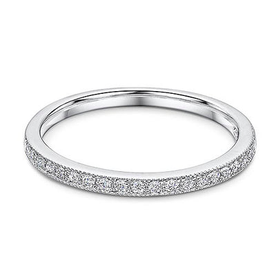 9ct White Gold Channel Set Diamond ring