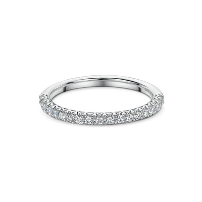 18ct White Gold Claw Set Diamond Eternity Ring 0.25cts