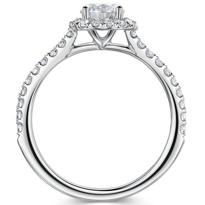 Lab Grown Diamond Halo Style Ring in Platinum 1.05cts