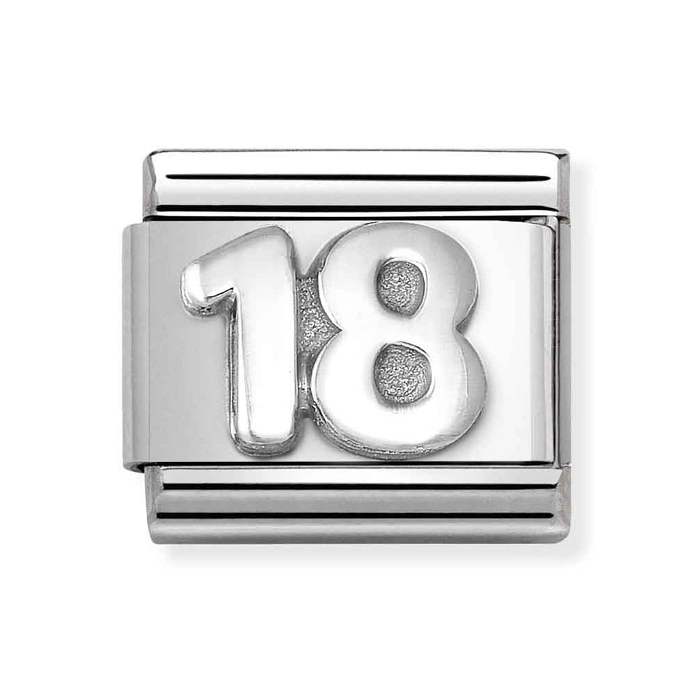 Silvershine "18" Charm
