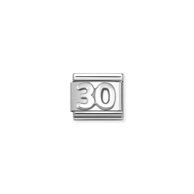 Silvershine "30" Charm