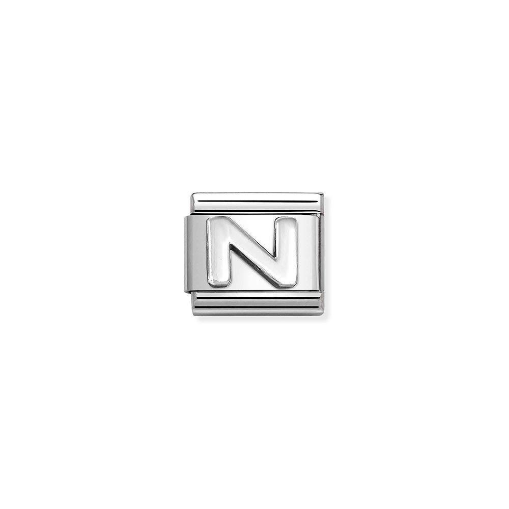 Silvershine Initial "N" Charm