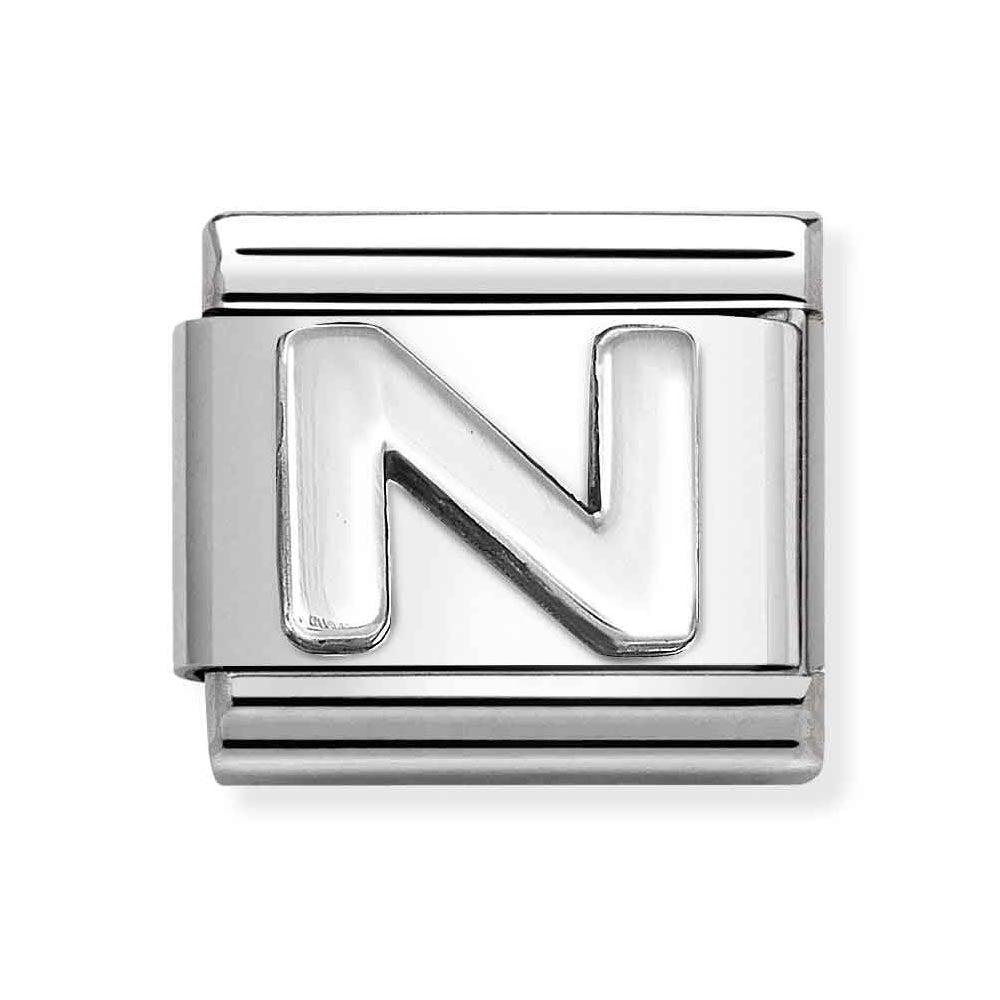 Silvershine Initial "N" Charm