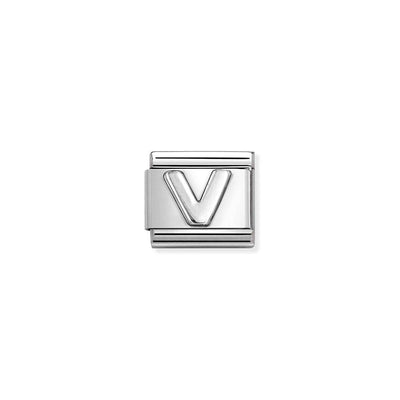 Silvershine Initial "V" Charm