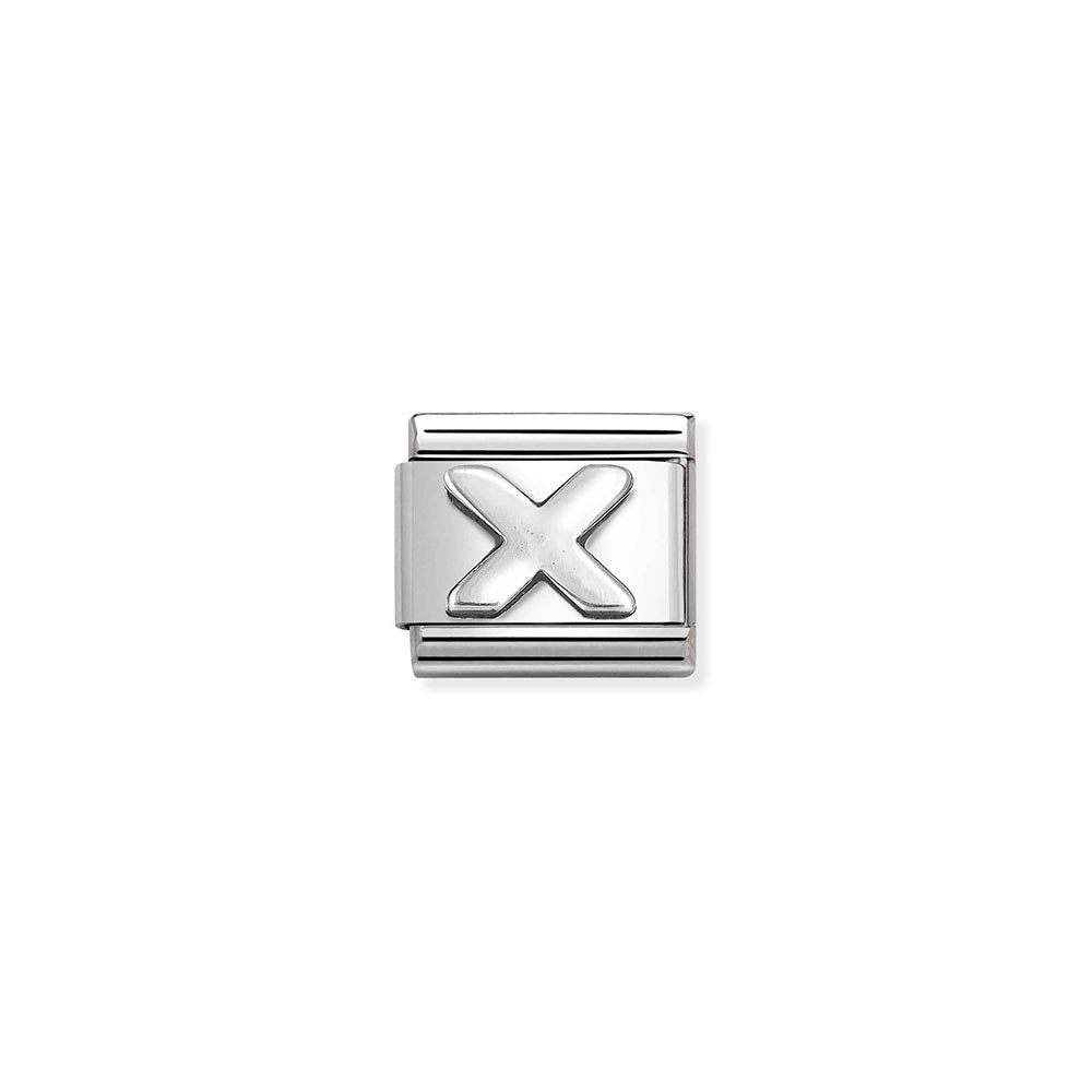 Silvershine Initial "X" Charm