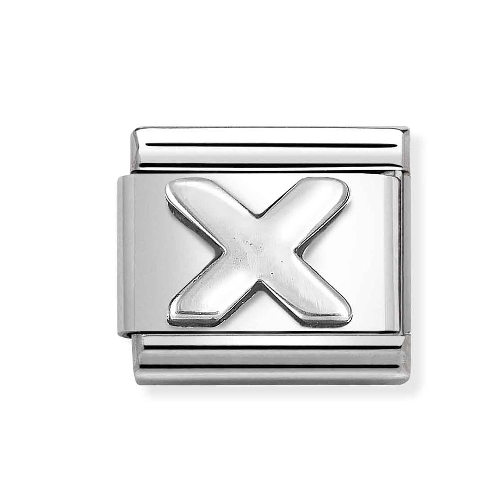 Silvershine Initial "X" Charm