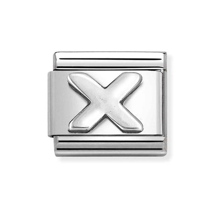 Silvershine Initial "X" Charm