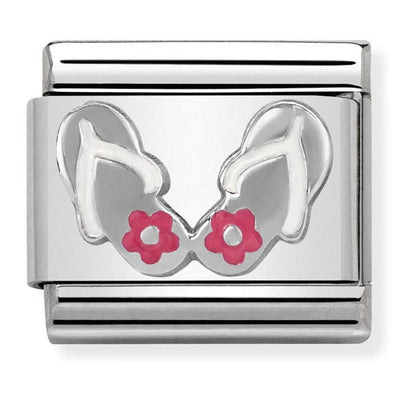 Silvershine Enamel Flip Flop Charm