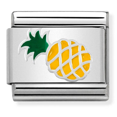 Silvershine Enamel Pineapple Charm