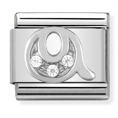 Silvershine cz Letter Q Charm