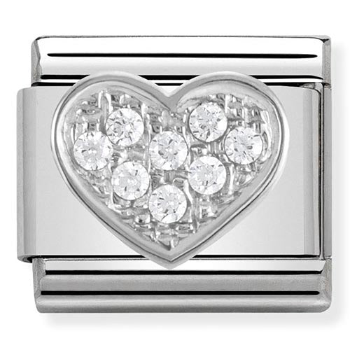 Silvershine CZ Heart Charm