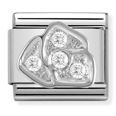 Silvershine CZ Flower Charm