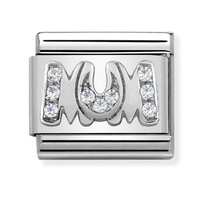 Silvershine cz Mum Charm