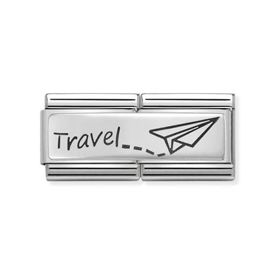 Silvershine double Link travel Charm