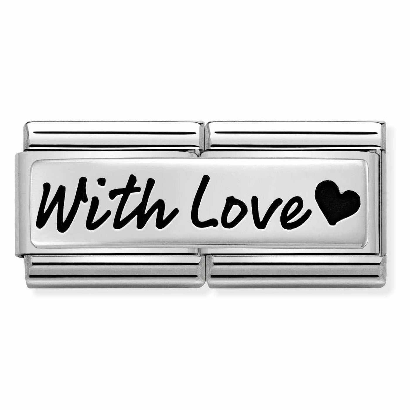 Silvershine Double Link With Love Charm