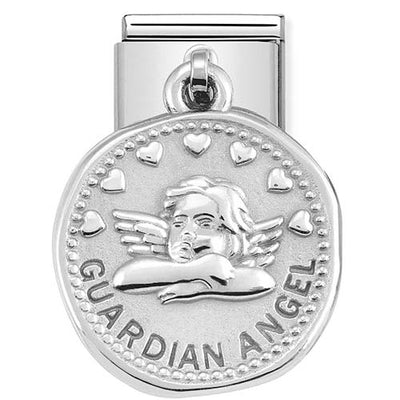 Silvershine Guardian Angel Drop Charm