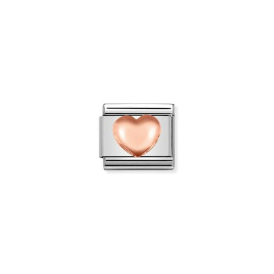 Nomination Raised Heart Charm