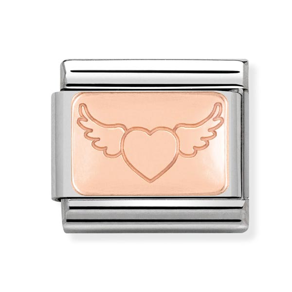 Nomination Heart & Angel Wings Charm
