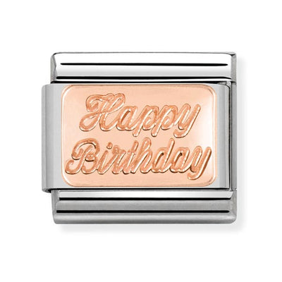 Nomination Rose Gold Happy Birthday Charm