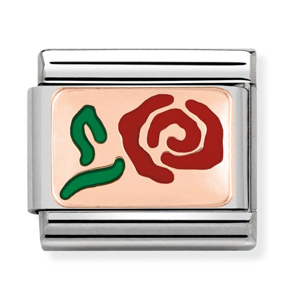 Nomination Enamel Rose Charm