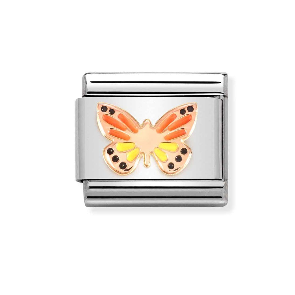 Nomination Rose Gold Rainbow Butterfly Charm